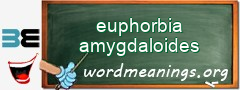 WordMeaning blackboard for euphorbia amygdaloides